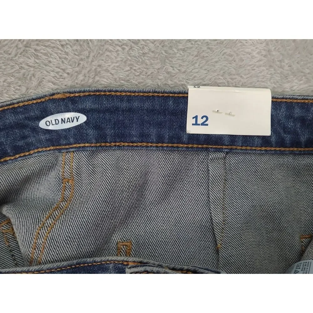 Old NAVY High-Waisted Utility Pocket‎ Jean Skirt for Women Sz 12 Blue